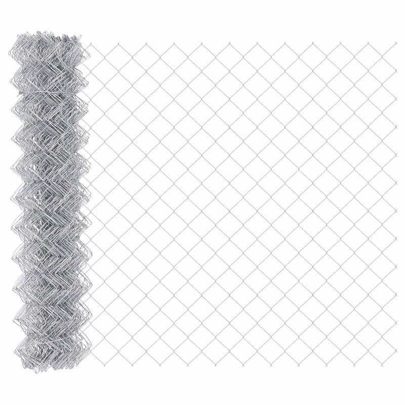 Ogrodzenie łańcuchowe Srebrny 10 x 1,4 m Stal galwanizowana