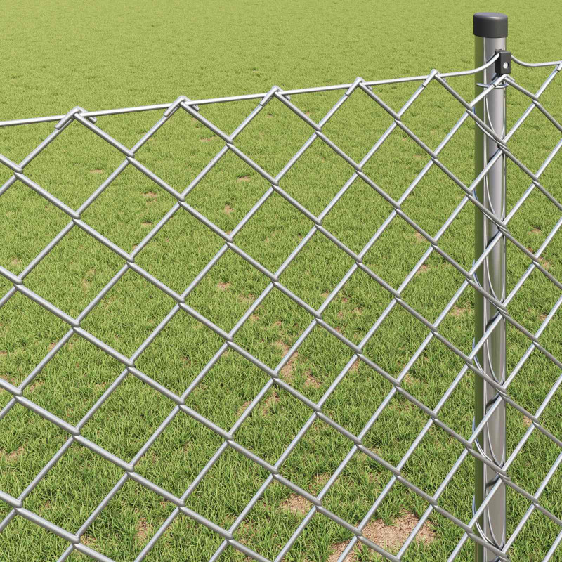 Ogrodzenie łańcuchowe Srebrny 10 x 0,4 m Stal galwanizowana