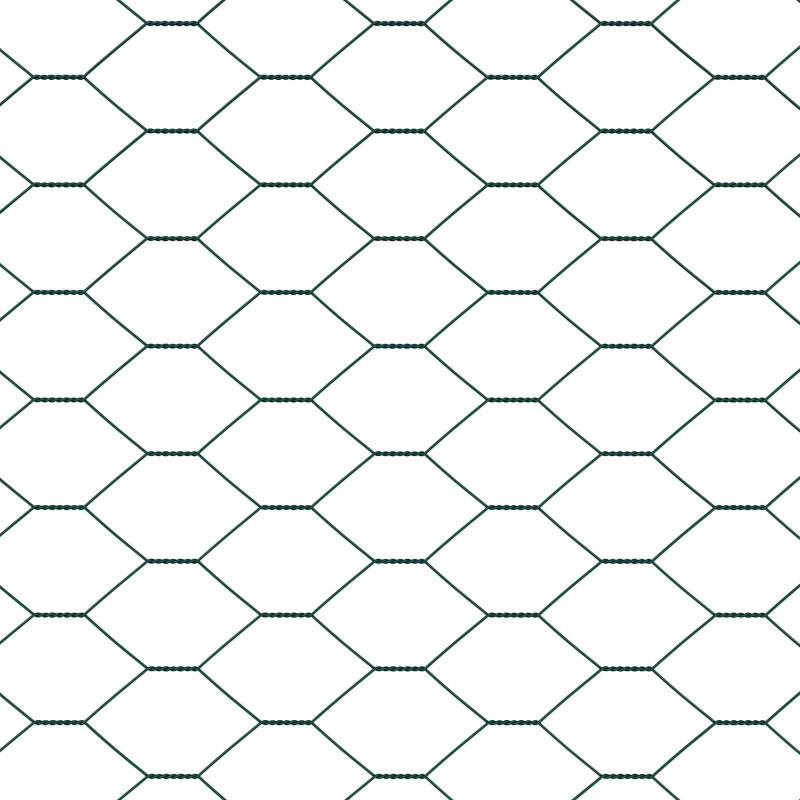 Ogrodzenie heksagonalne Zielony 0,8 x 10 m PVC