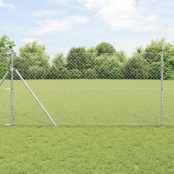 Ogrodzenie łańcuchowe Srebrny 10 x 1,2 m Stal galwanizowana