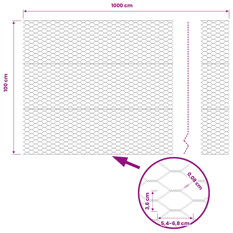 Ogrodzenie heksagonalne Zielony 1 x 10 m PVC