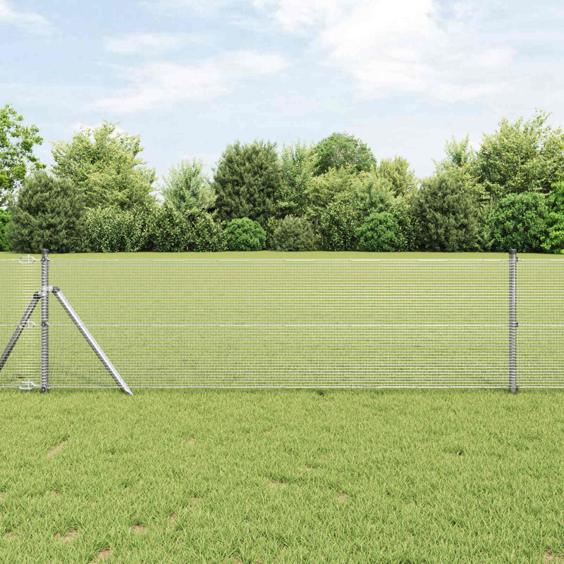 Spawana siatka ogrodzeniowa Srebrny 0.6 x 100 m