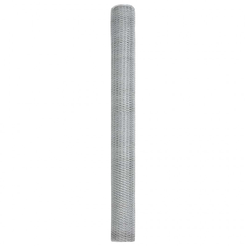Ogrodzenie heksagonalne Srebrny 1,6 x 25 m Stal galwanizowana