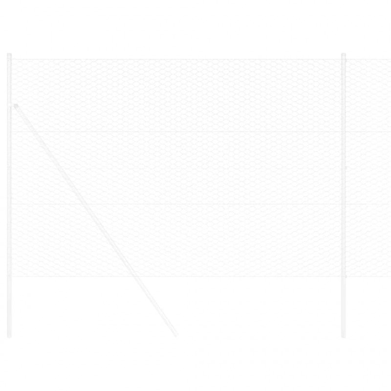 Ogrodzenie heksagonalne Srebrny 1,6 x 25 m Stal galwanizowana