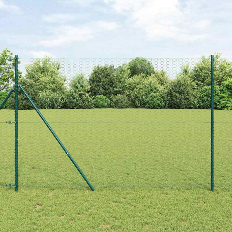 Ogrodzenie heksagonalne Zielony 1,6 x 10 m PVC
