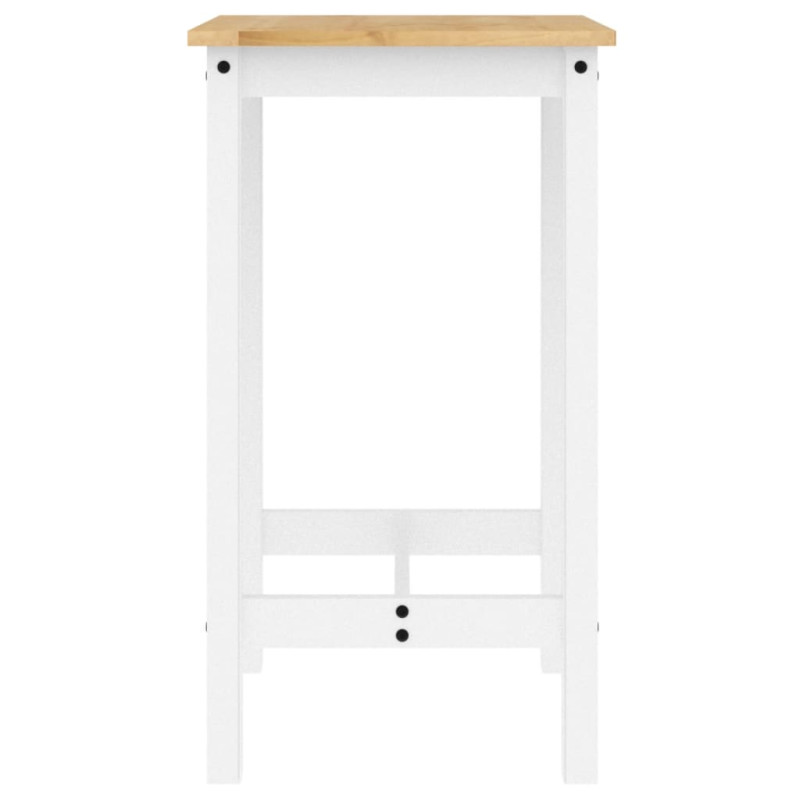 5-cz. zestaw mebli barowych, biały, lite drewno sosnowe