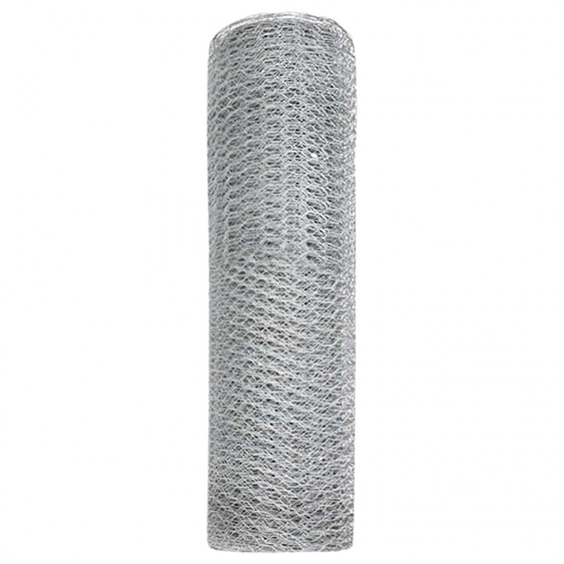 Ogrodzenie heksagonalne Srebrny 0,5 x 50 m Stal galwanizowana