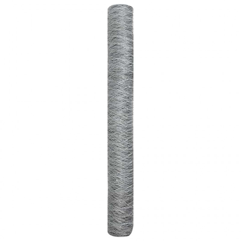 Ogrodzenie heksagonalne Srebrny 1 x 50 m Stal galwanizowana