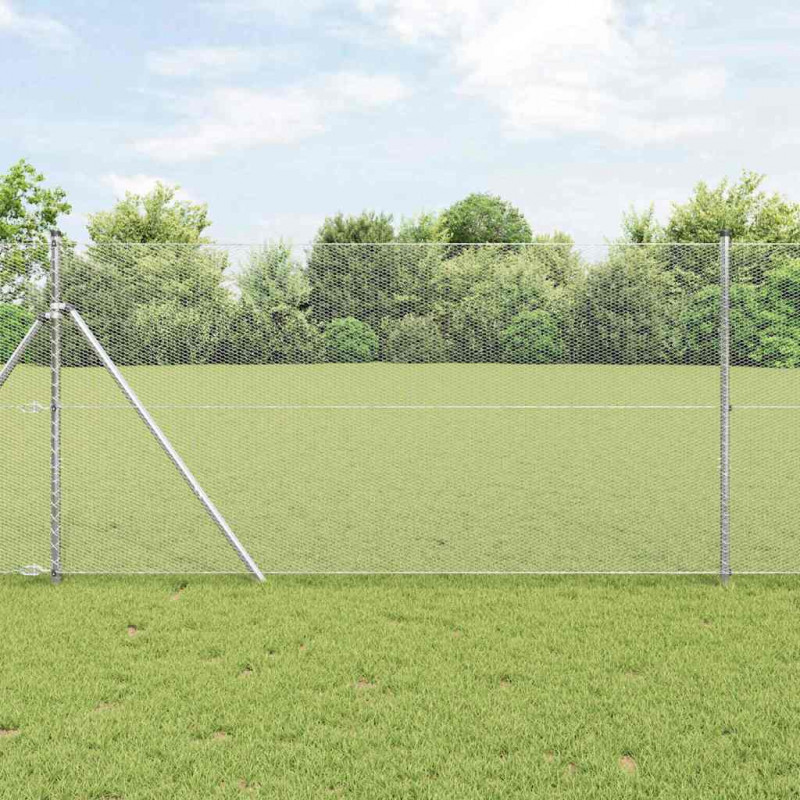Ogrodzenie heksagonalne Srebrny 1,2 x 100 m Stal galwanizowana