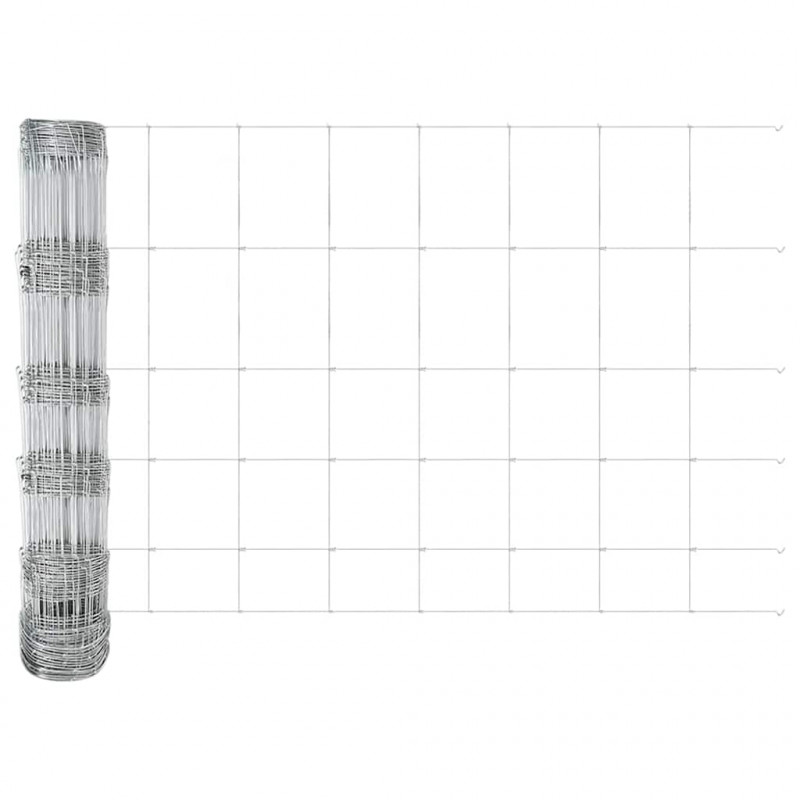 Ogrodzenie pastwiskowe Srebrny 25 x 0,8 m Stal galwanizowana