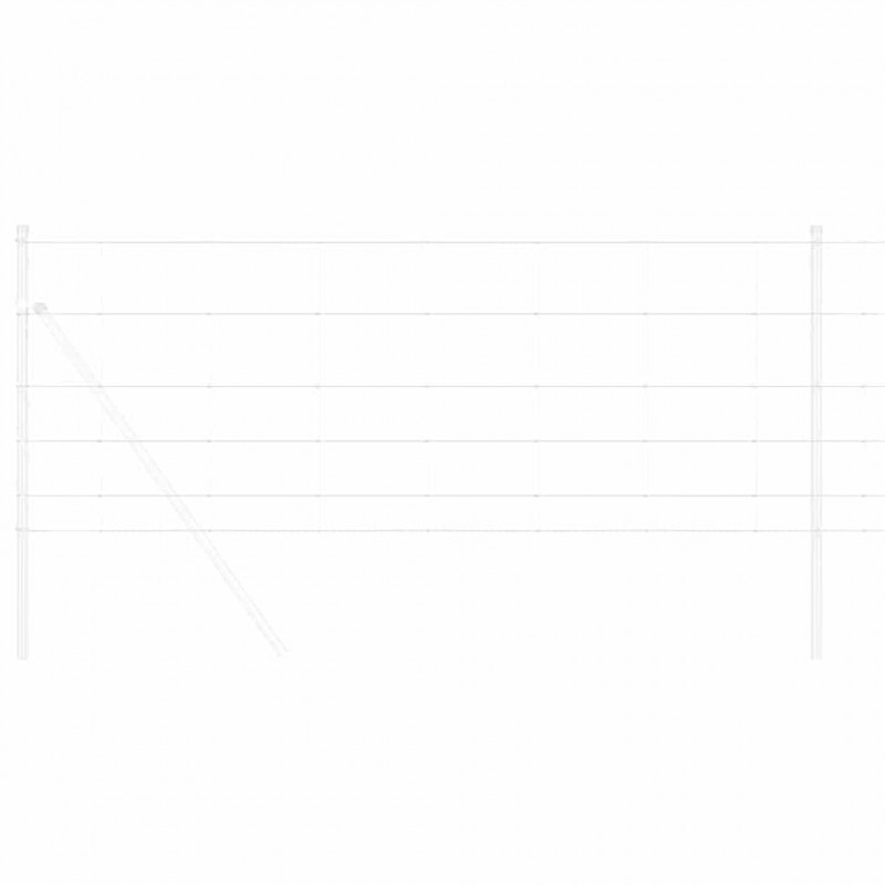 Ogrodzenie pastwiskowe Srebrny 25 x 0,8 m Stal galwanizowana