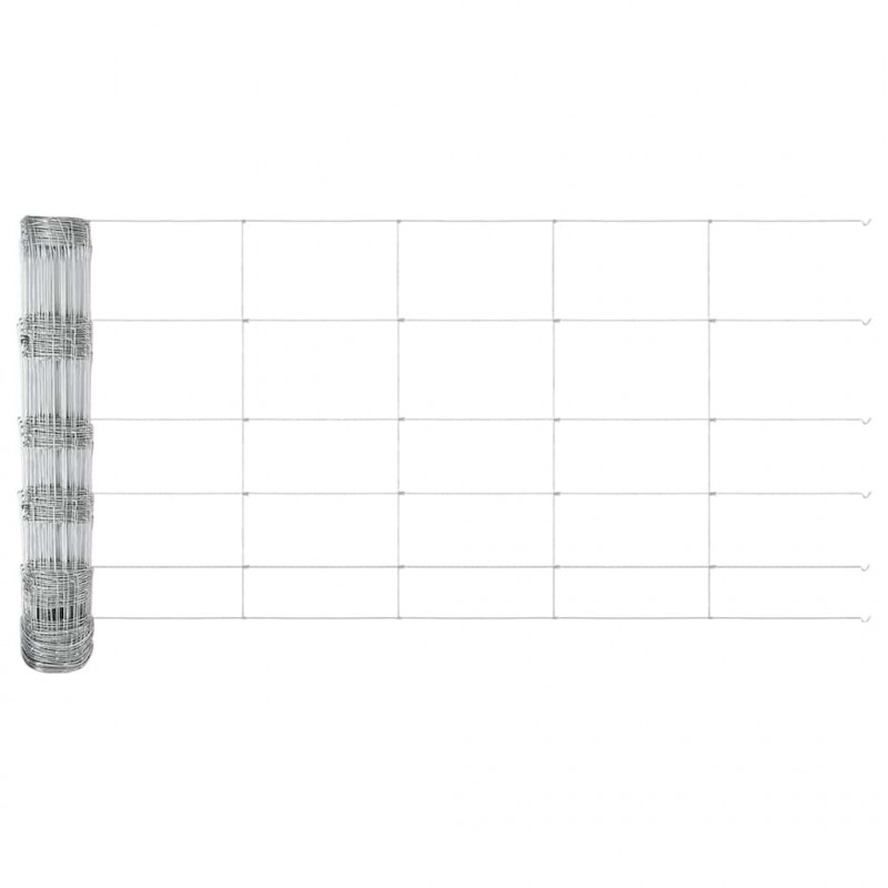 Ogrodzenie pastwiskowe Srebrny 25 x 0,8 m Stal galwanizowana