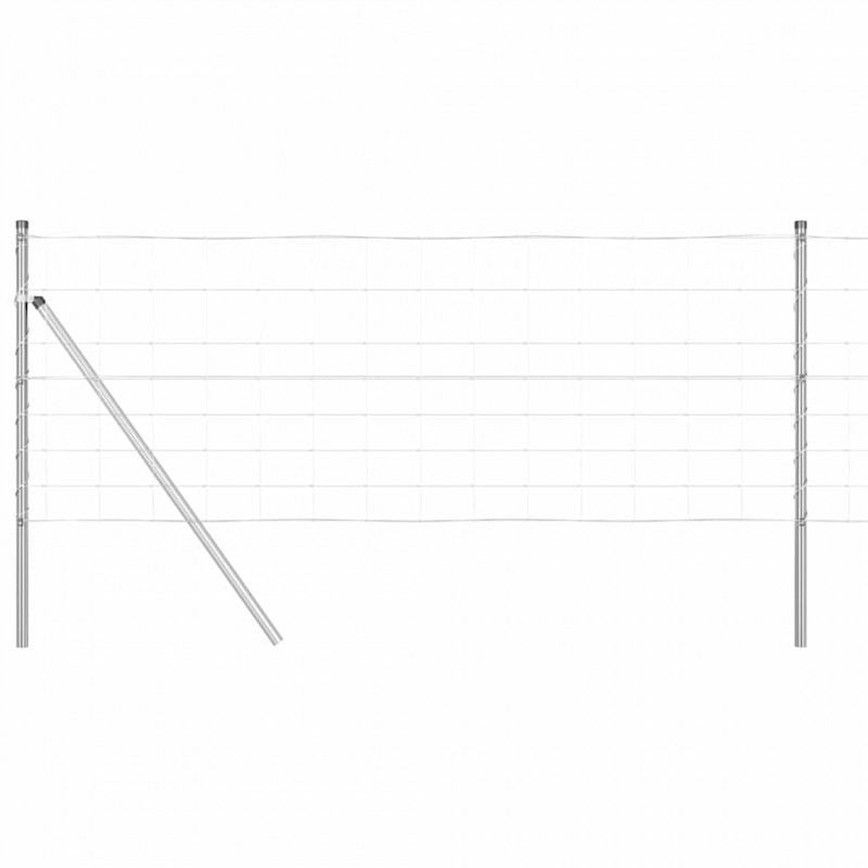 Ogrodzenie pastwiskowe Srebrny 25 x 0,8 m Stal galwanizowana