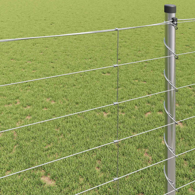 Ogrodzenie pastwiskowe Srebrny 25 x 1,2 m Stal galwanizowana