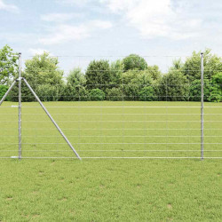 Ogrodzenie pastwiskowe Srebrny 25 x 1,4 m Stal galwanizowana