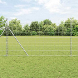 Ogrodzenie pastwiskowe Srebrny 25 x 1,4 m Stal galwanizowana