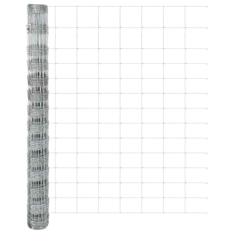 Ogrodzenie pastwiskowe Srebrny 25 x 1,4 m Stal galwanizowana