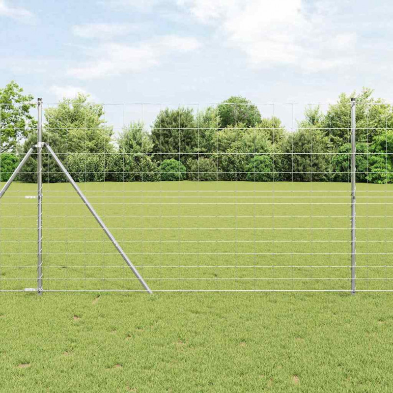 Ogrodzenie pastwiskowe Srebrny 25 x 1,5 m Stal galwanizowana