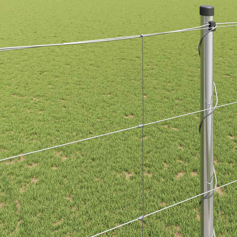 Ogrodzenie pastwiskowe Srebrny 25 x 1,5 m Stal galwanizowana