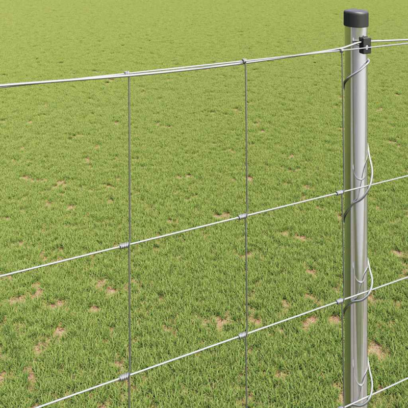 Ogrodzenie pastwiskowe Srebrny 25 x 1,6 m Stal galwanizowana