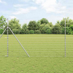 Ogrodzenie pastwiskowe Srebrny 25 x 1,6 m Stal galwanizowana