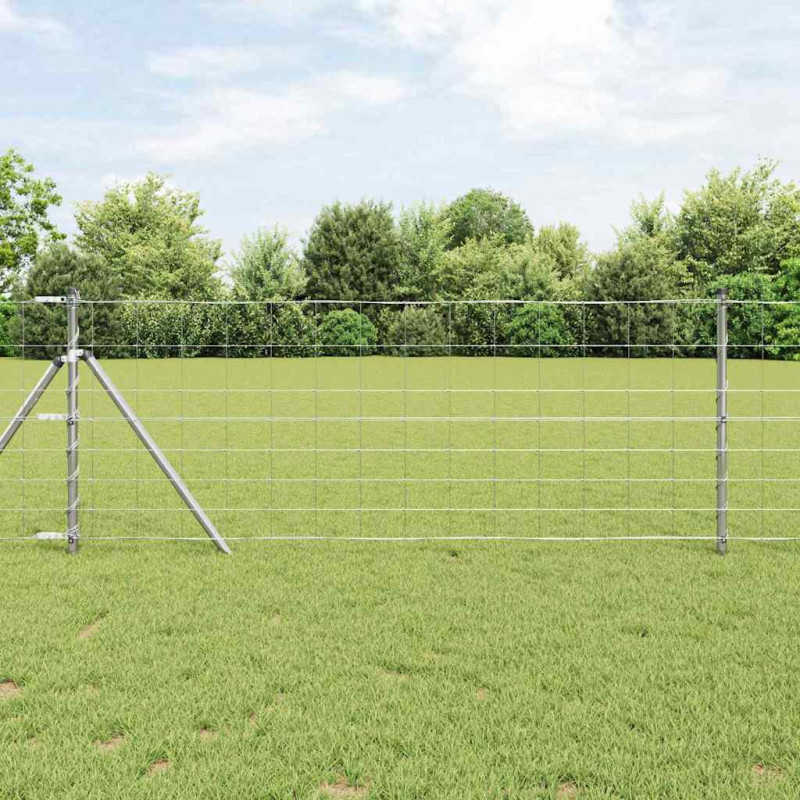 Ogrodzenie pastwiskowe Srebrny 50 x 0,8 m Stal galwanizowana
