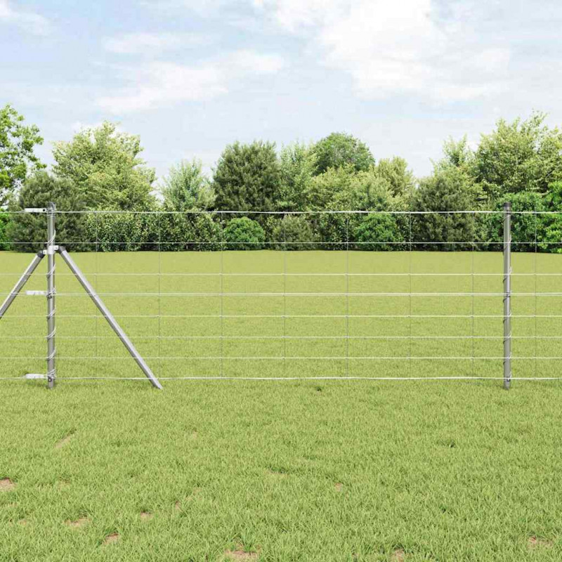 Ogrodzenie pastwiskowe Srebrny 50 x 0,8 m Stal galwanizowana