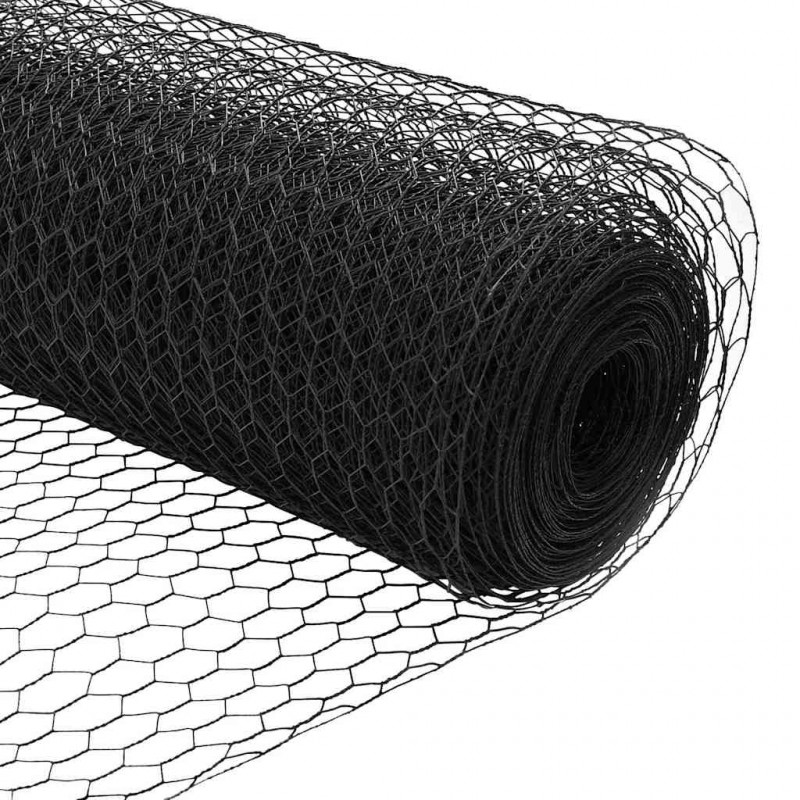 Ogrodzenie heksagonalne Szary 1,5 x 10 m PVC