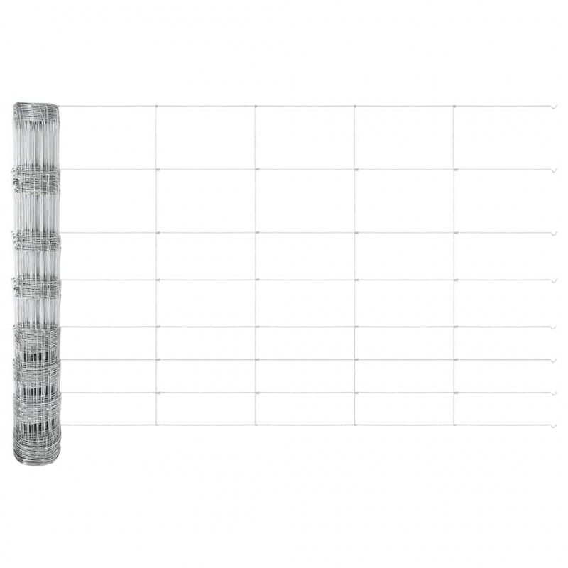 Ogrodzenie pastwiskowe Srebrny 50 x 1 m Stal galwanizowana