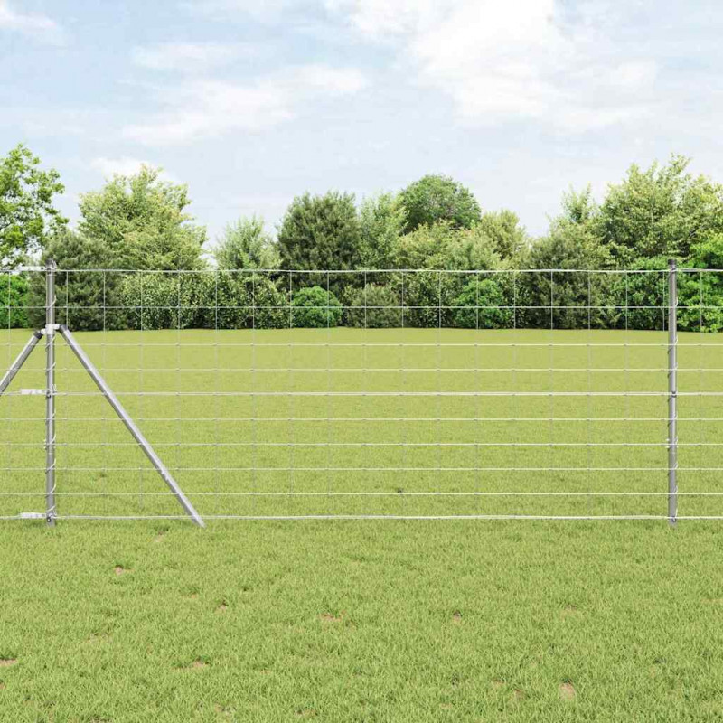 Ogrodzenie pastwiskowe Srebrny 50 x 1 m Stal galwanizowana