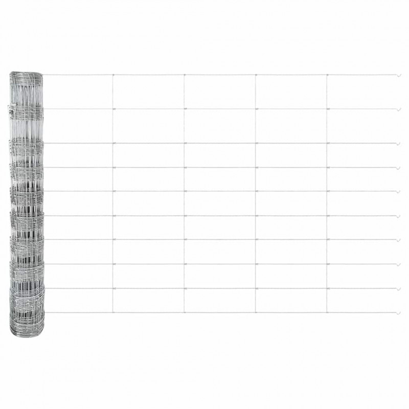 Ogrodzenie pastwiskowe Srebrny 50 x 1 m Stal galwanizowana
