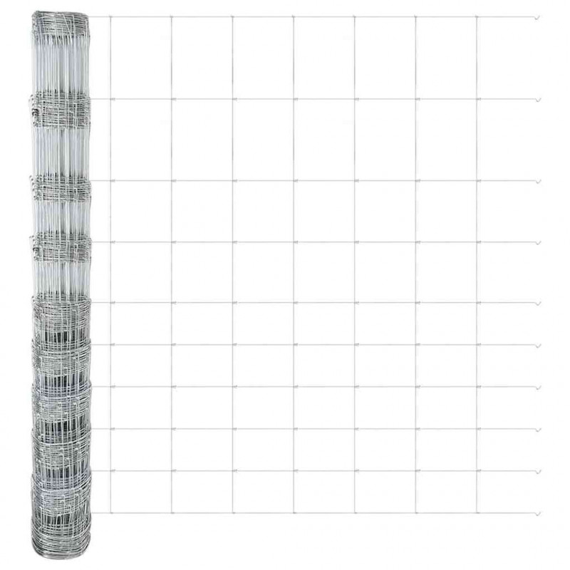 Ogrodzenie pastwiskowe Srebrny 50 x 1,2 m Stal galwanizowana