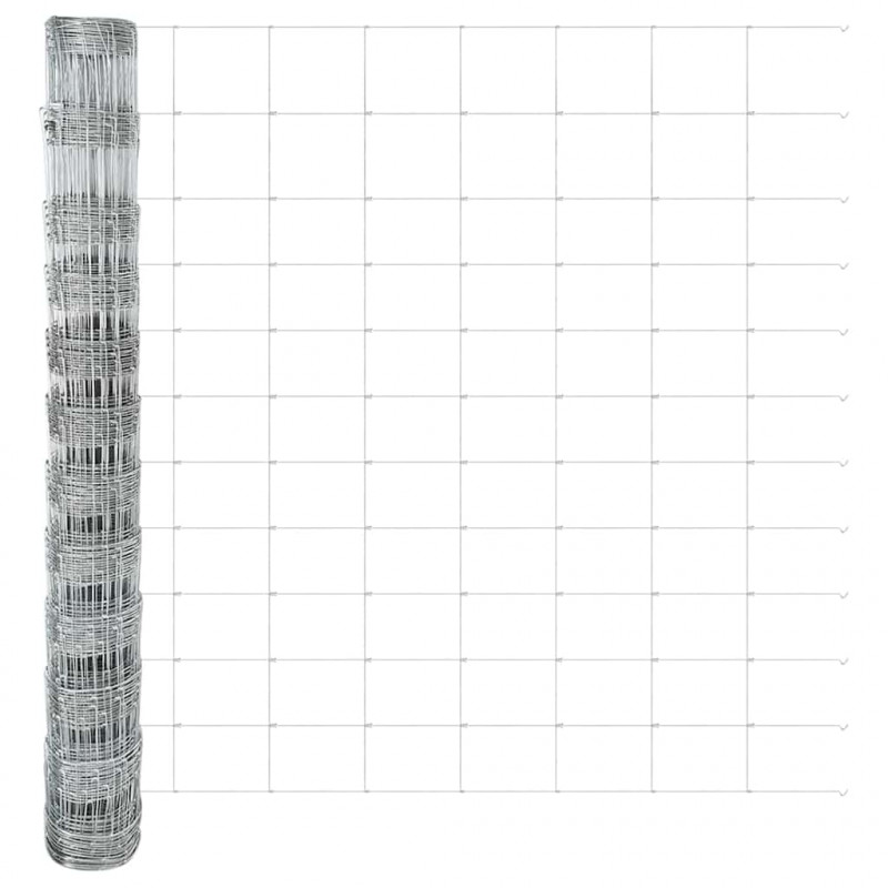Ogrodzenie pastwiskowe Srebrny 50 x 1,2 m Stal galwanizowana