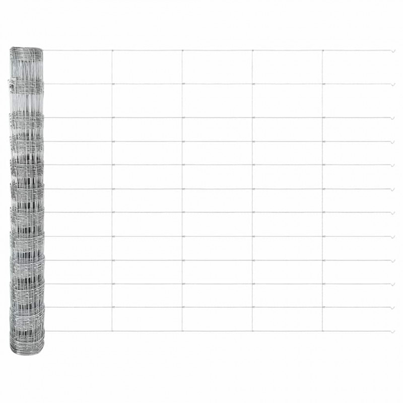 Ogrodzenie pastwiskowe Srebrny 50 x 1,2 m Stal galwanizowana