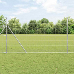 Ogrodzenie pastwiskowe Srebrny 50 x 1,4 m Stal galwanizowana