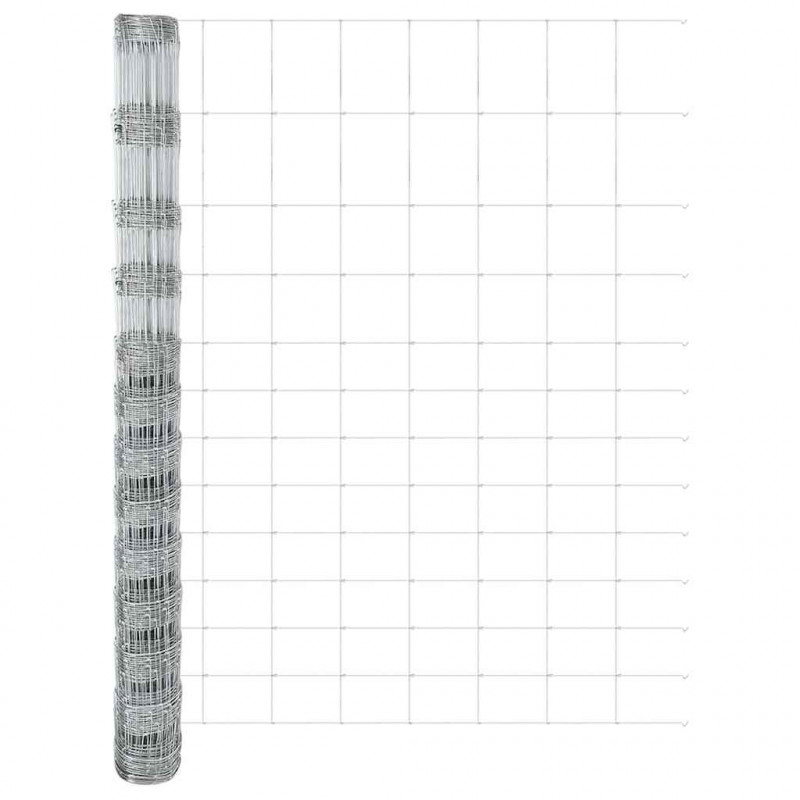 Ogrodzenie pastwiskowe Srebrny 50 x 1,5 m Stal galwanizowana