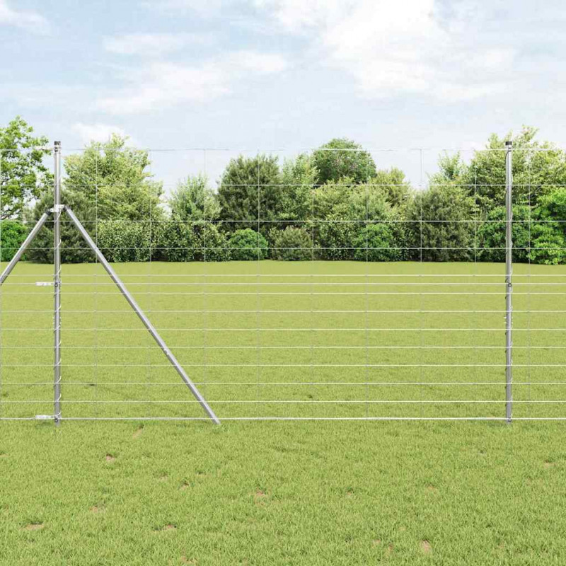Ogrodzenie pastwiskowe Srebrny 50 x 1,5 m Stal galwanizowana