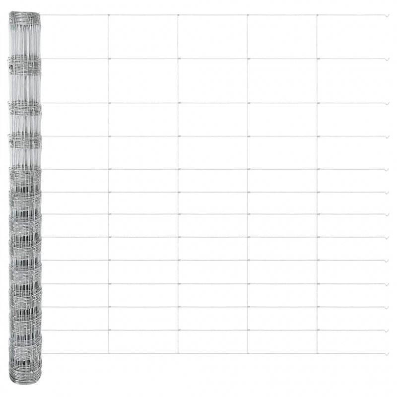 Ogrodzenie pastwiskowe Srebrny 50 x 1,5 m Stal galwanizowana