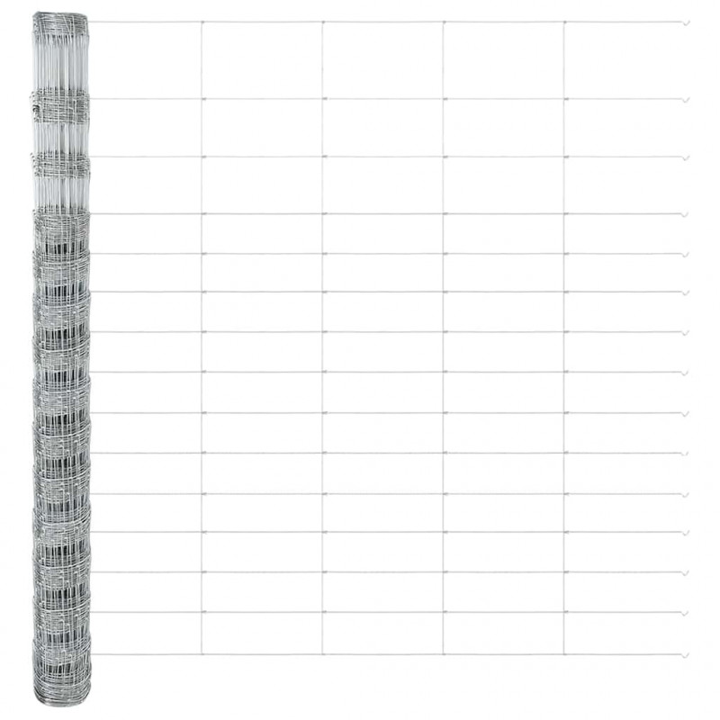 Ogrodzenie pastwiskowe Srebrny 50 x 1,6 m Stal galwanizowana