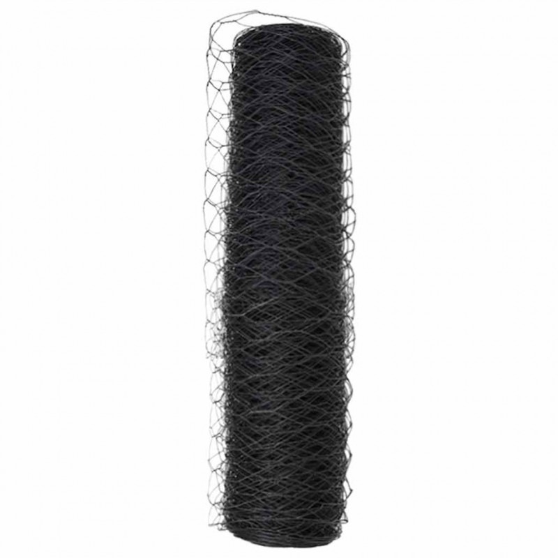 Ogrodzenie heksagonalne Szary 0.8 x 25 m Stal