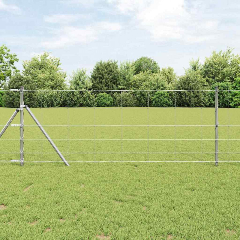Ogrodzenie pastwiskowe Srebrny 100 x 0,8 m Stal galwanizowana