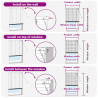 Żaluzje weneckie Srebrny 130 x 75 cm Aluminium