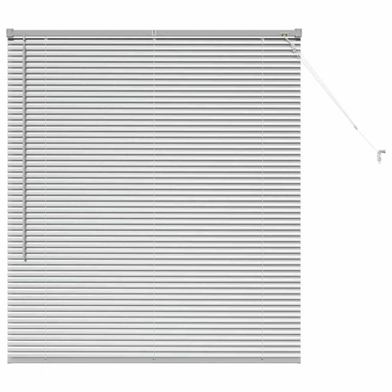 Żaluzje weneckie Srebrny 130 x 115 cm Aluminium