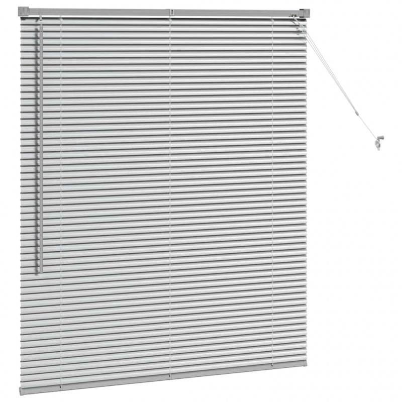 Żaluzje weneckie Srebrny 130 x 120 cm Aluminium
