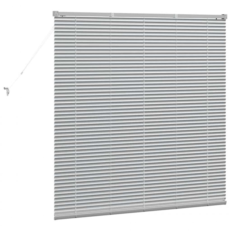 Żaluzje weneckie Srebrny 130 x 125 cm Aluminium