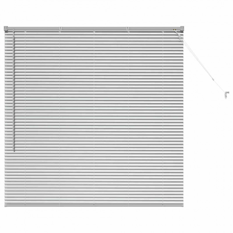 Żaluzje weneckie Srebrny 130 x 135 cm Aluminium