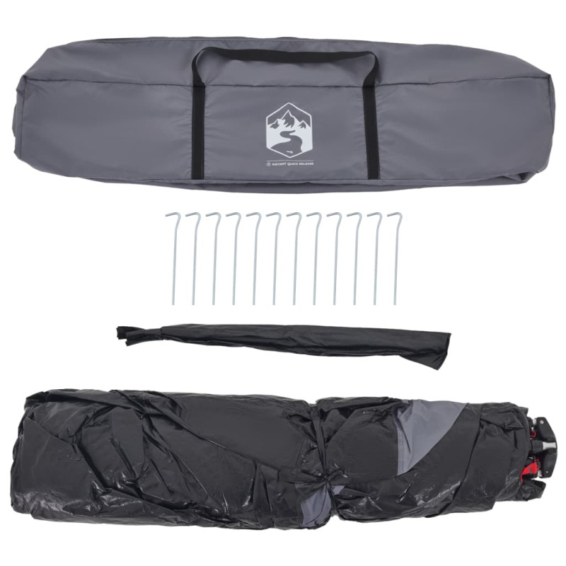 Namiot rodzinny, kabinowy, 4-os., szaro-pomarańczowy