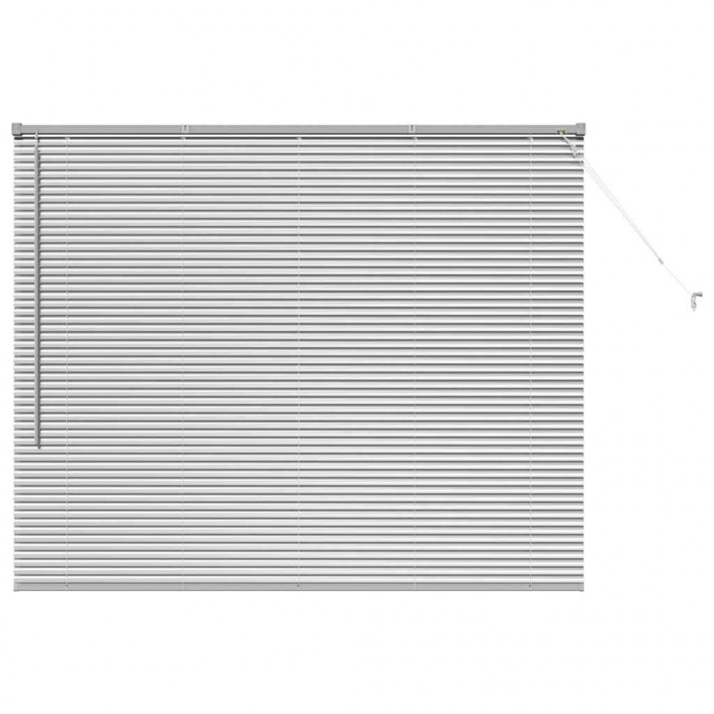 Żaluzje weneckie Srebrny 130 x 160 cm Aluminium