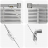 Żaluzje weneckie Srebrny 175 x 55 cm Aluminium