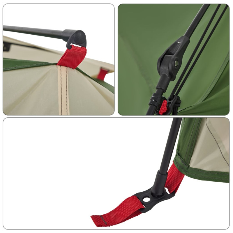 Namiot turystyczny, 4-os., zielony, szybkie rozkładanie